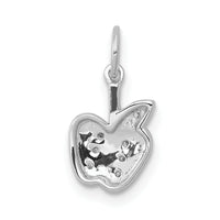 14k White Gold Diamond Apple Charm-PM5195-004-WA
