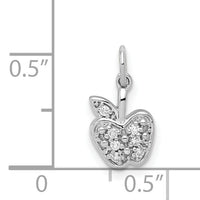 14k White Gold Diamond Apple Charm-PM5195-004-WA