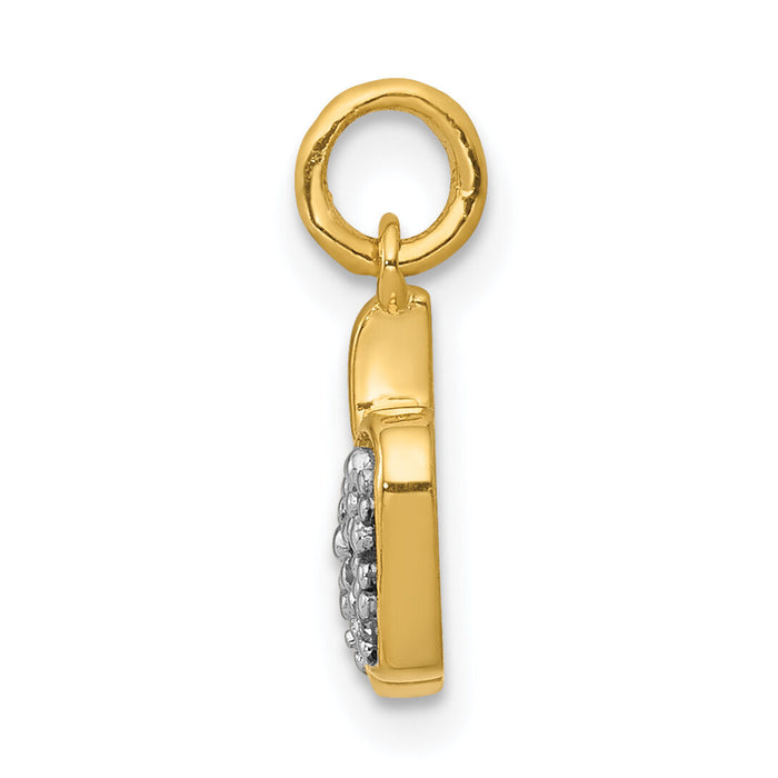 14k Diamond Apple Charm-PM5195-004-YA