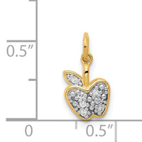 14k Diamond Apple Charm-PM5195-004-YA