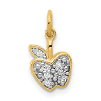 14k Diamond Apple Charm-PM5195-004-YA