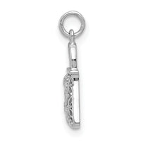 14k White Gold Diamond Handbag Charm-PM5196-003-WA