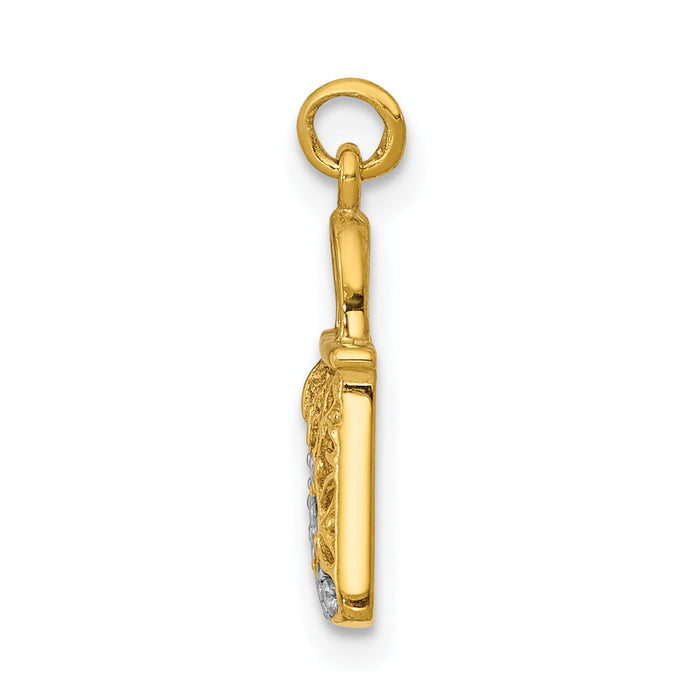 14k and Rhodium Diamond Handbag Charm-PM5196-003-YA