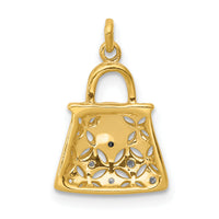 14k and Rhodium Diamond Handbag Charm-PM5196-003-YA