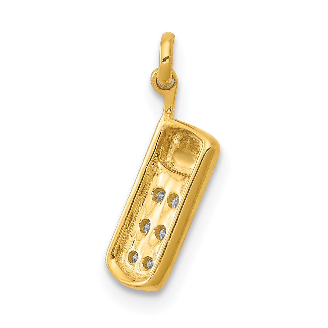 14k Diamond Cell Phone Charm-PM5197-003-YA