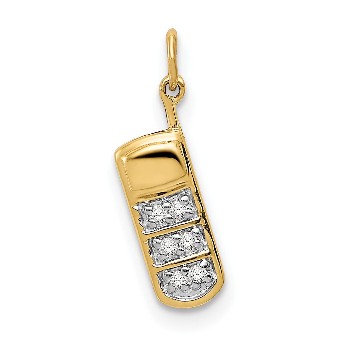 14k Diamond Cell Phone Charm-PM5197-003-YA