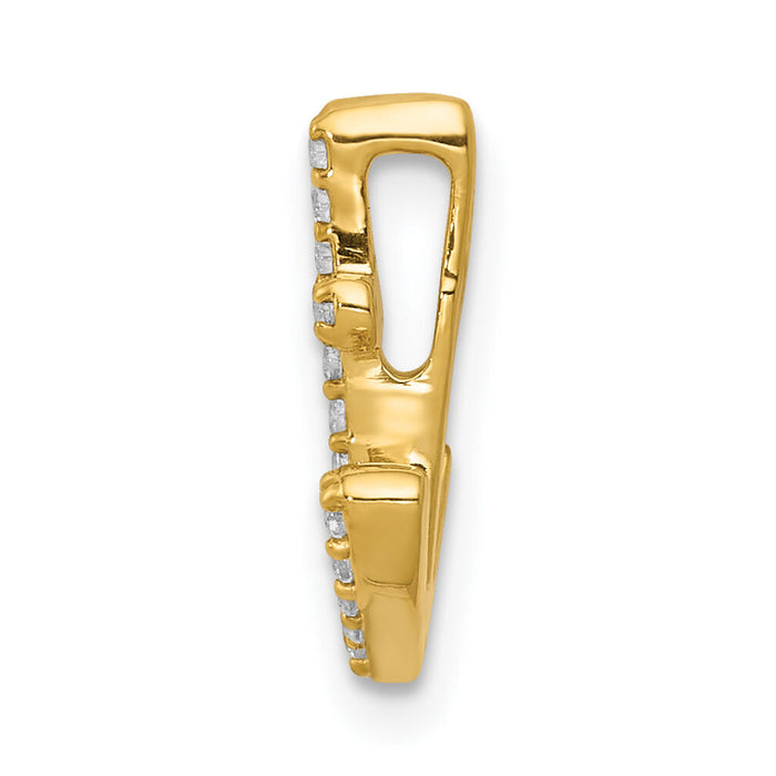14k White Gold 1/10ct. Diamond Anchor Chain Slide-PM5205-010-WA