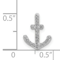 14k White Gold 1/10ct. Diamond Anchor Chain Slide-PM5205-010-WA