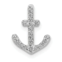 14k White Gold 1/10ct. Diamond Anchor Chain Slide-PM5205-010-WA