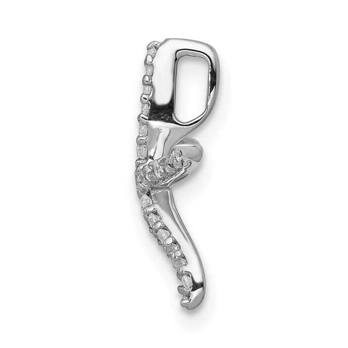 14k White Gold 1/8ct. Diamond Starfish Chain Slide-PM5206-013-WA