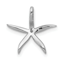14k White Gold 1/8ct. Diamond Starfish Chain Slide-PM5206-013-WA
