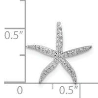 14k White Gold 1/8ct. Diamond Starfish Chain Slide-PM5206-013-WA
