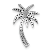 14k White Gold White and Green Diamond Palm Tree Chain Slide-PM5209-025-WA