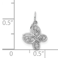 14k White Gold Diamond Butterfly Charm-PM5211-004-WA