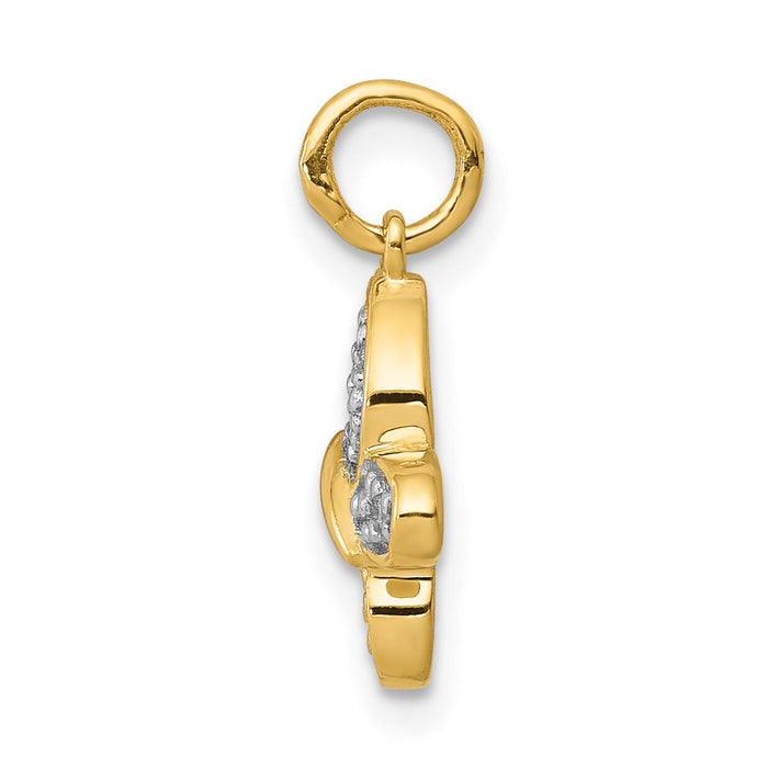14k Diamond Butterfly Charm-PM5211-004-YA