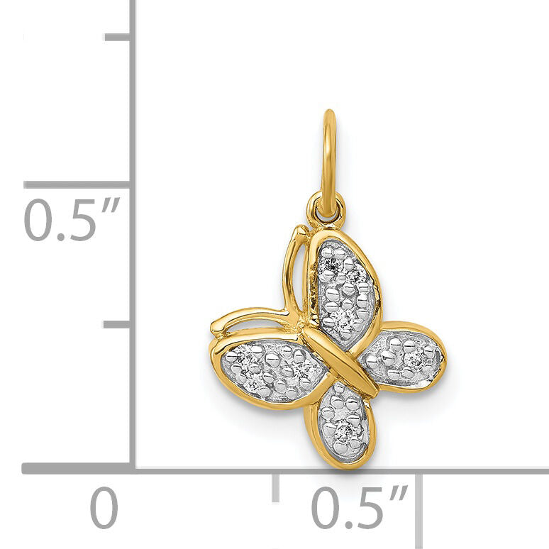 14k Diamond Butterfly Charm-PM5211-004-YA
