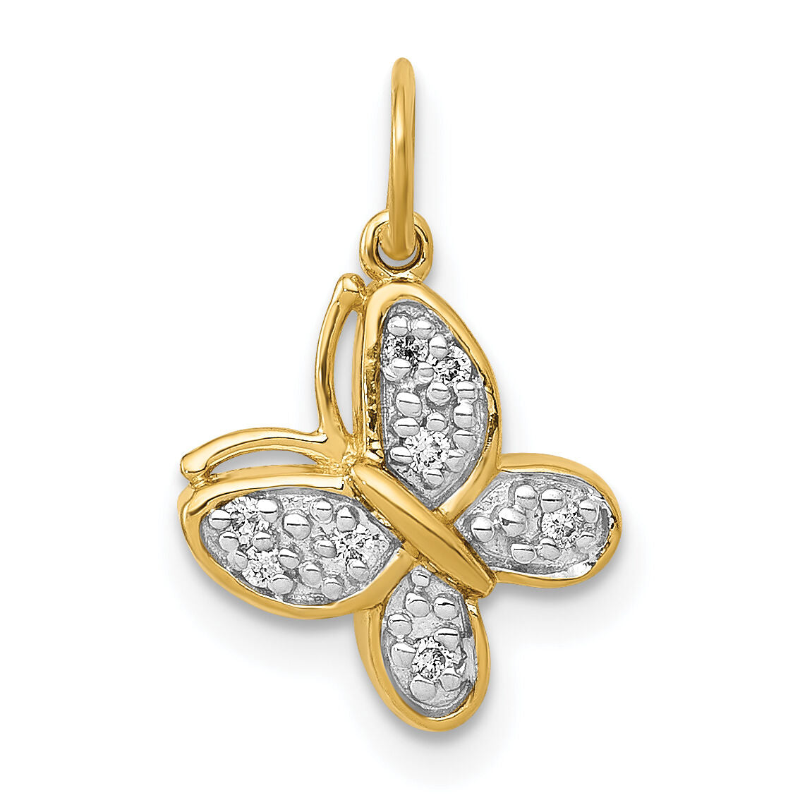 14k Diamond Butterfly Charm-PM5211-004-YA
