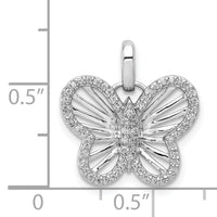 14k White Gold 0.19ct Diamond Butterfly Pendant-PM5212-020-WA