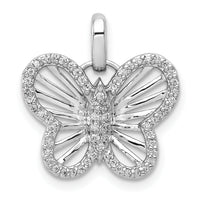 14k White Gold 0.19ct Diamond Butterfly Pendant-PM5212-020-WA