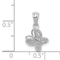 14k White Gold .01ct. Diamond Butterfly Pendant-PM5214-001-WA