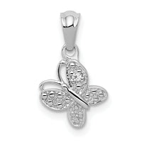 14k White Gold .01ct. Diamond Butterfly Pendant-PM5214-001-WA