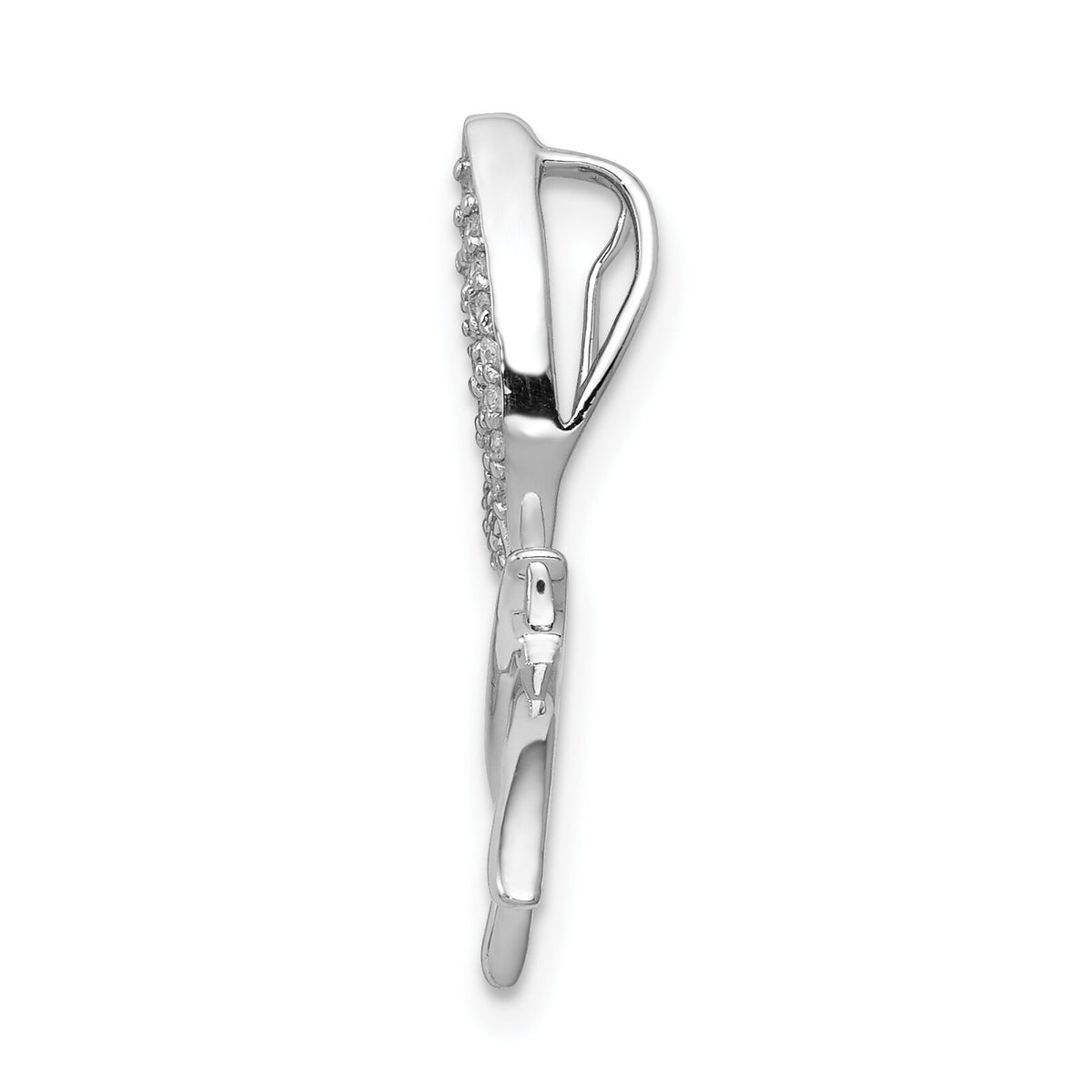14k White Gold Diamond Dragonfly Chain Slide-PM5215-010-WA