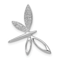 14k White Gold Diamond Dragonfly Chain Slide-PM5215-010-WA