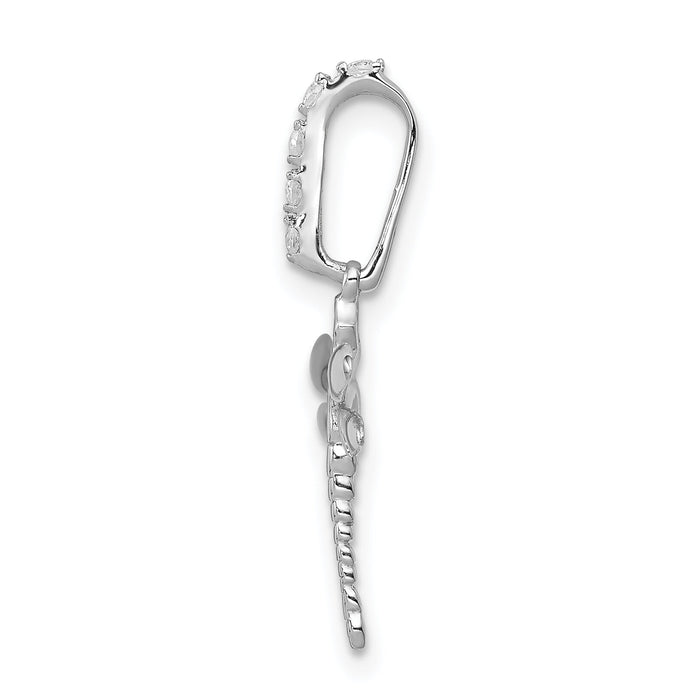 14k White Gold Blue and White Diamond Dragonfly Pendant-PM5216-007-WA