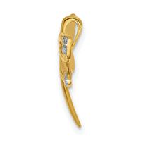 14k Diamond w/Rhodium Accent Dragonfly Chain Slide-PM5217-001-YA