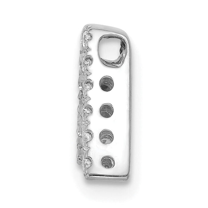 14K White Gold Diamond Letter A Initial Charm-PM5221A-010-WA