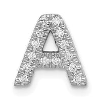 14K White Gold Diamond Letter A Initial Charm-PM5221A-010-WA