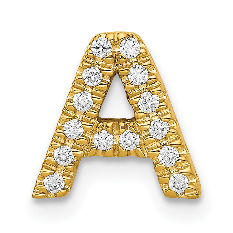 14K  Diamond Letter A Initial Charm-PM5221A-010-YA