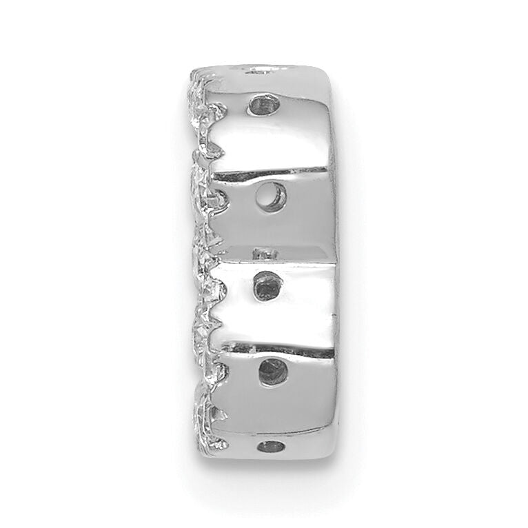 14K  White Gold Diamond Letter B Initial Charm-PM5221B-016-WA