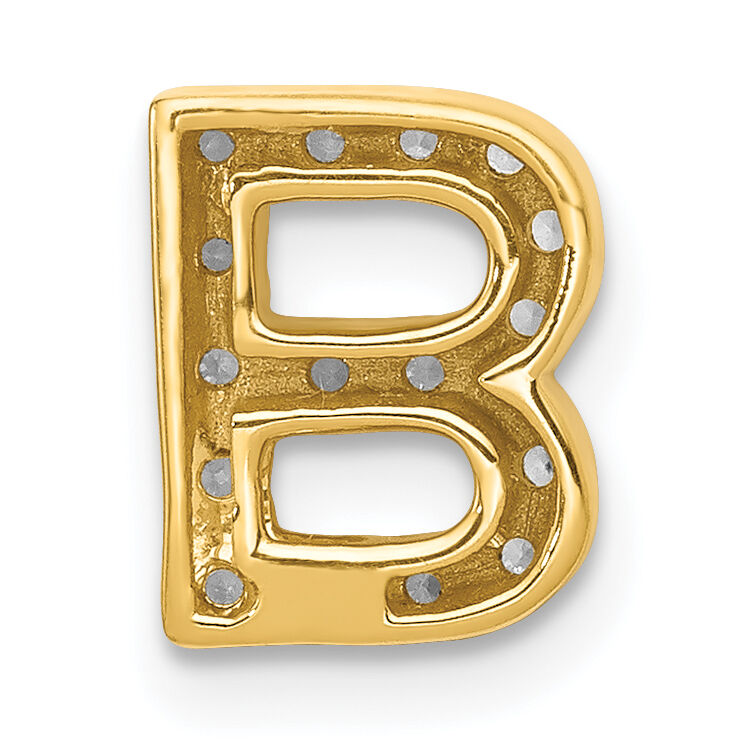 14K  Diamond Letter B Initial Charm-PM5221B-016-YA