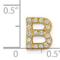 14K  Diamond Letter B Initial Charm-PM5221B-016-YA