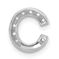 14K  White Gold Diamond Letter C Initial Charm-PM5221C-010-WA