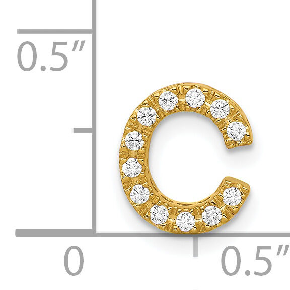 14K  Diamond Letter C Initial Charm-PM5221C-010-YA