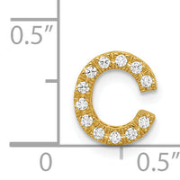 14K  Diamond Letter C Initial Charm-PM5221C-010-YA