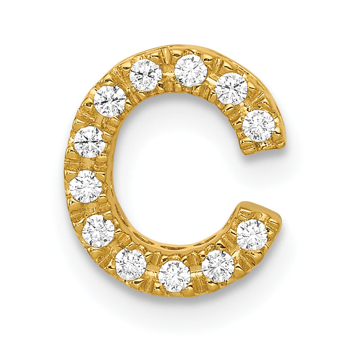 14K  Diamond Letter C Initial Charm-PM5221C-010-YA