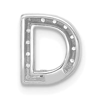 14K  White Gold Diamond Letter D Initial Charm-PM5221D-016-WA