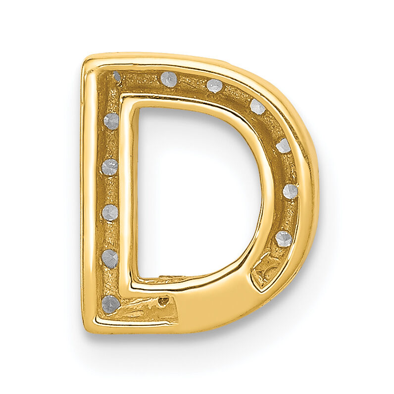 14K  Diamond Letter D Initial Charm-PM5221D-016-YA