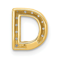 14K  Diamond Letter D Initial Charm-PM5221D-016-YA