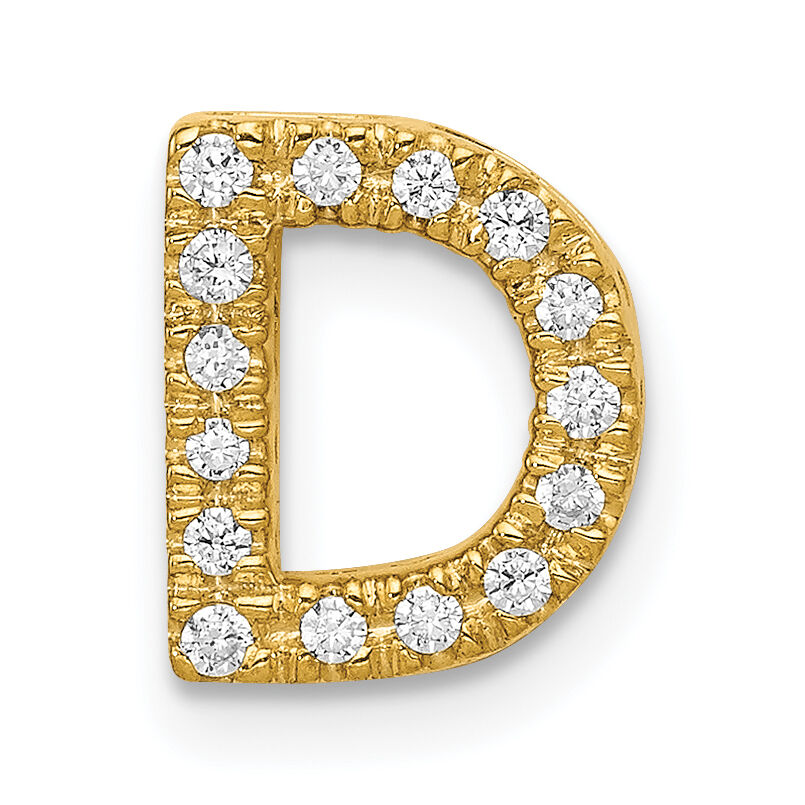 14K  Diamond Letter D Initial Charm-PM5221D-016-YA