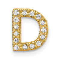 14K  Diamond Letter D Initial Charm-PM5221D-016-YA