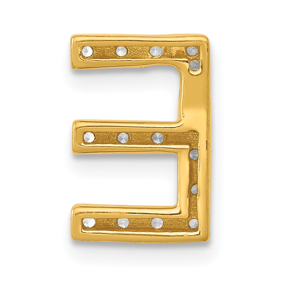 14K  Diamond Letter E Initial Charm-PM5221E-016-YA