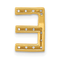 14K  Diamond Letter E Initial Charm-PM5221E-016-YA