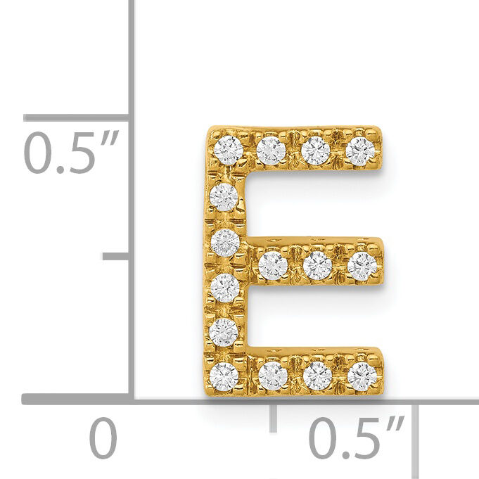 14K  Diamond Letter E Initial Charm-PM5221E-016-YA
