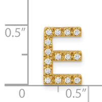 14K  Diamond Letter E Initial Charm-PM5221E-016-YA