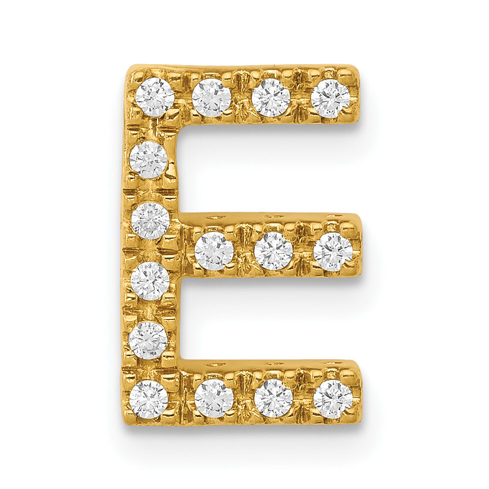 14K  Diamond Letter E Initial Charm-PM5221E-016-YA