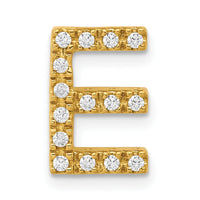 14K  Diamond Letter E Initial Charm-PM5221E-016-YA